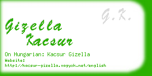 gizella kacsur business card